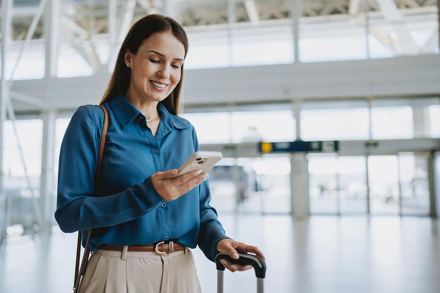 Woman at airport